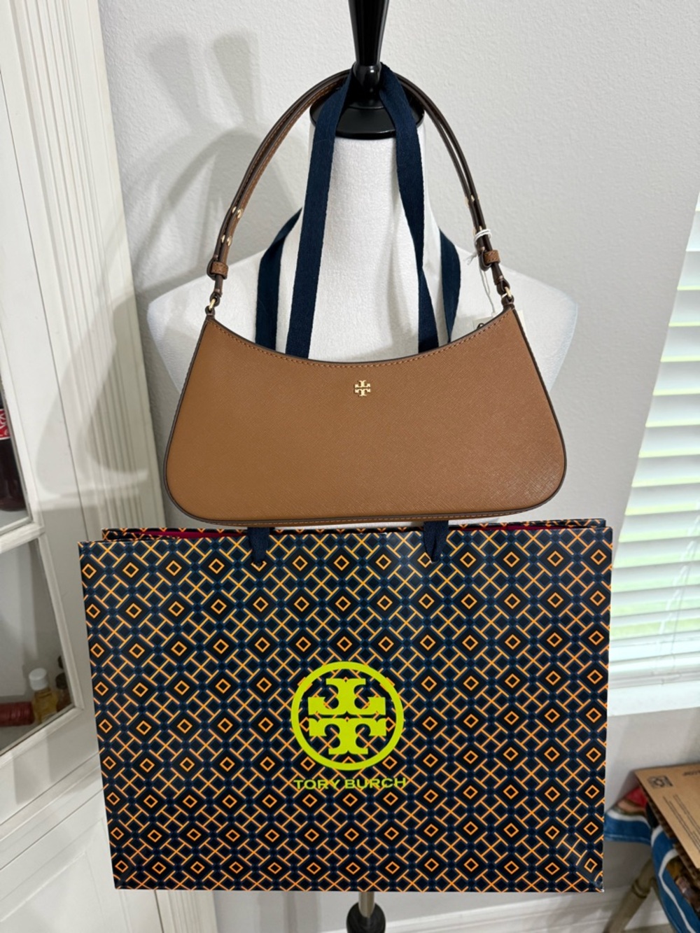 Tory Burch Emerson Shoulder Bag in Moose color - Picture 2 of 9